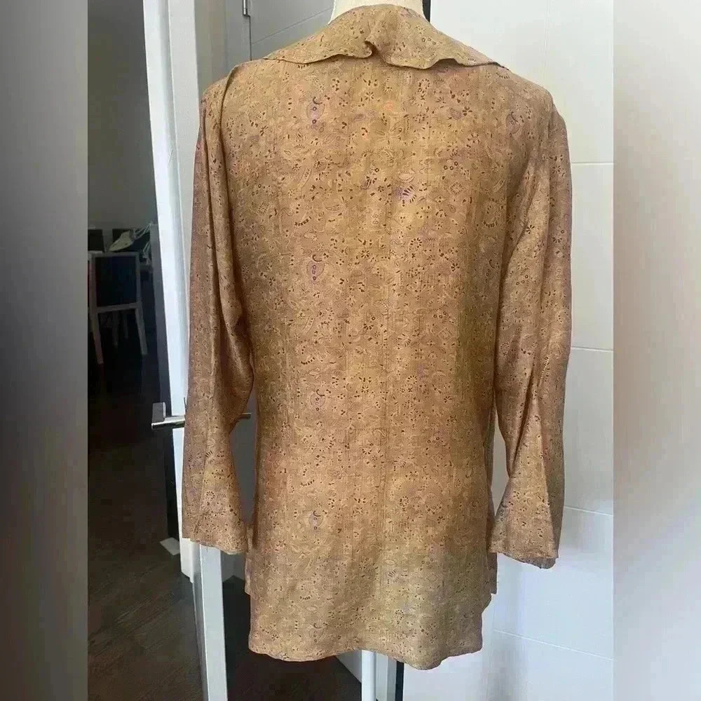 Vintage 100% silk top. Made in India. - Picture 3 of 9
